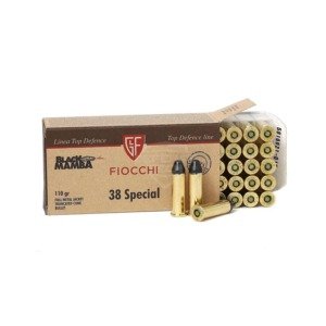 Muni&ccedil;&atilde;o Fiocchi Calibre 38 SPL FMJTC Black Mamba 110GR - CX 50