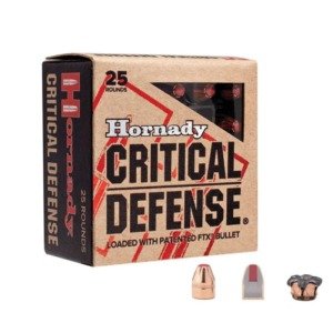 Muni&ccedil;&atilde;o Hornady .380 AUTO FTX 90GR Critical Defense - CX 25un