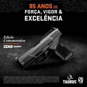 Pistola GX4 Carry Graphene Calibre 38TPC - Edi&ccedil;&atilde;o 85 Anos Limitada