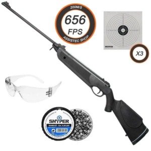 Carabina Press&atilde;o Chumbinho Nova Dione Rossi 2017 5.5mm + Chumbo + Alvos