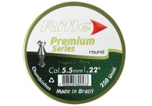 Chumbinho Rifle Premium Round Super Box 5.5mm 250un