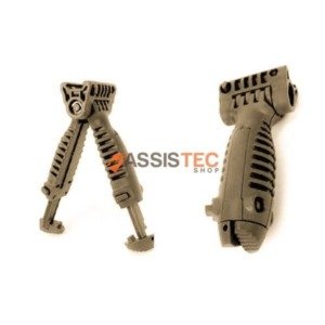 Grip Vertical + Bip&eacute; TMC trilho de 20mm - Tan