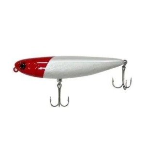 Isca artificial de meia &aacute;gua e a&ccedil;&atilde;o r&aacute;pida Pesca Brasil Da Vinci 12,4g e 90mm Vermelho e branco