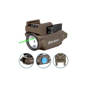 Lanterna Olight Baldr Mini 600 L&uacute;mens 130 Metros Laser Verde - Desert