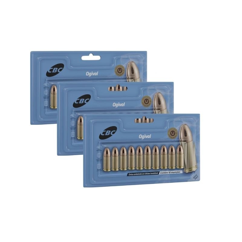 Munição CBC 9mm Luger ETOG 124gr Blister Cartela - 30un