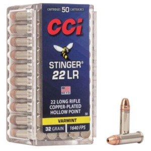 Muni&ccedil;&atilde;o CCI Cal 22 LR Stinger HP 32 Grains - 50un