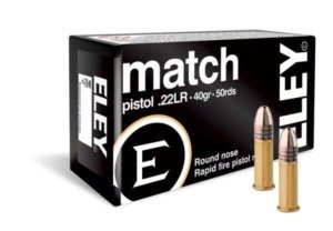 Muni&ccedil;&atilde;o Eley .22 LR Match Pistol 40gr - 50rds