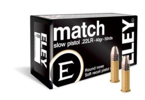 Muni&ccedil;&atilde;o Eley .22 LR Match Pistol Slow 40gr - 50rds