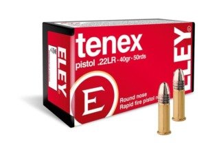 Muni&ccedil;&atilde;o Eley .22 LR Tenex Pistol 40gr - 50rds