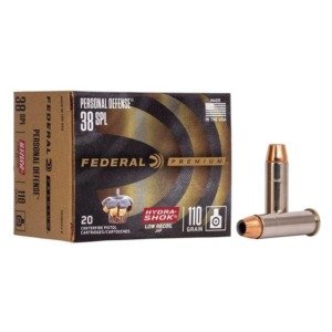 Muni&ccedil;&atilde;o Federal .38 Especial 110gr Hydra Shok Deep 20un