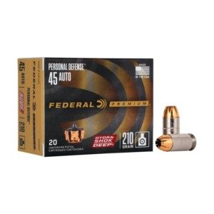 Muni&ccedil;&atilde;o Federal .45 Auto 210gr Hydra Shok Deep 20un