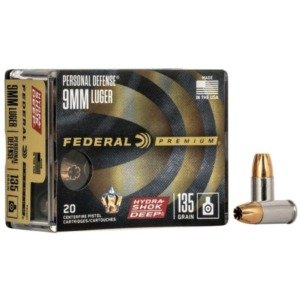 Muni&ccedil;&atilde;o Federal 9mm Luger 135gr Hydra Shok Deep 20un