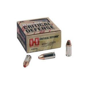 Muni&ccedil;&atilde;o Hornady .45ACP FTX 185gr Critical Defense - 20rds