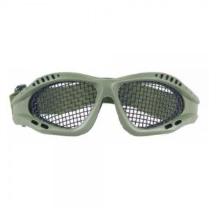 &Oacute;culos tela tramada met&aacute;lico para airsoft - Verde