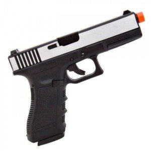 Pistola Airsoft GBB Glock AA R17 Green Gas Silver Blowback